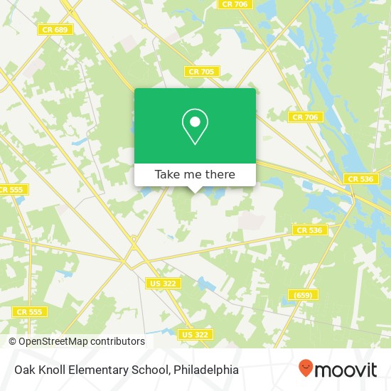 Oak Knoll Elementary School map