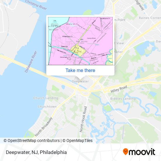 Deepwater, NJ map