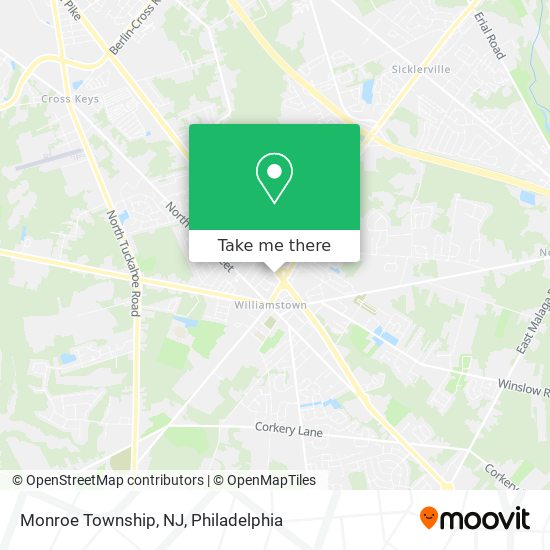 Mapa de Monroe Township, NJ
