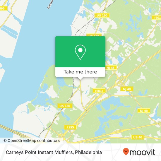 Carneys Point Instant Mufflers map