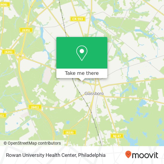 Mapa de Rowan University Health Center