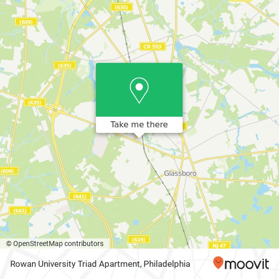 Mapa de Rowan University Triad Apartment
