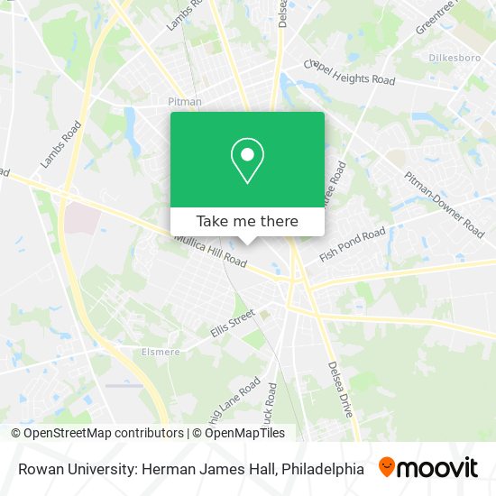 Rowan University: Herman James Hall map