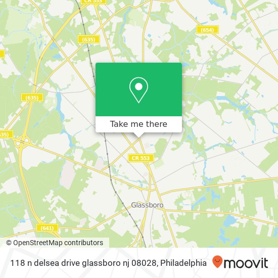 Mapa de 118 n delsea drive glassboro nj 08028