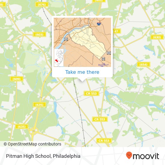 Mapa de Pitman High School
