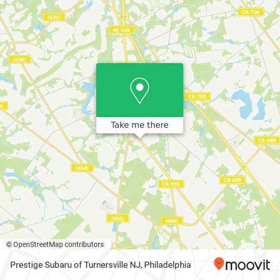 Prestige Subaru of Turnersville NJ map