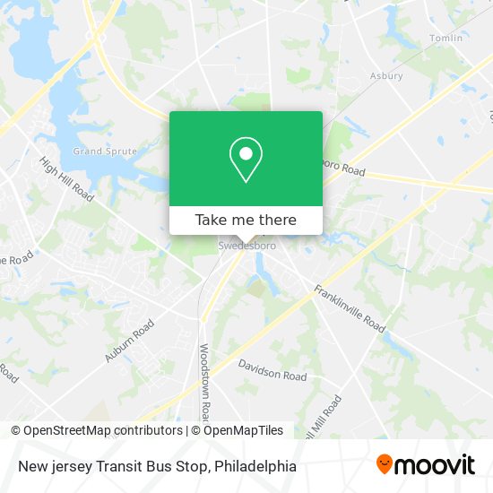 New jersey Transit Bus Stop map