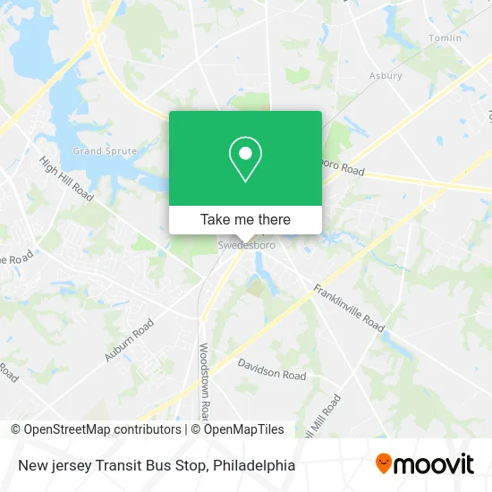 New jersey Transit Bus Stop map