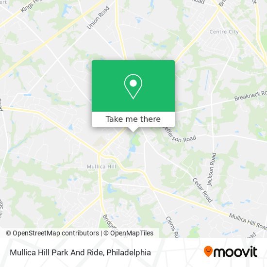 Mullica Hill Park And Ride map