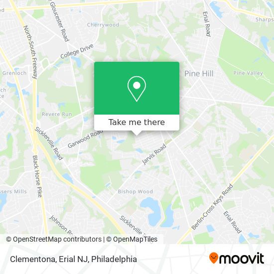 Mapa de Clementona, Erial NJ