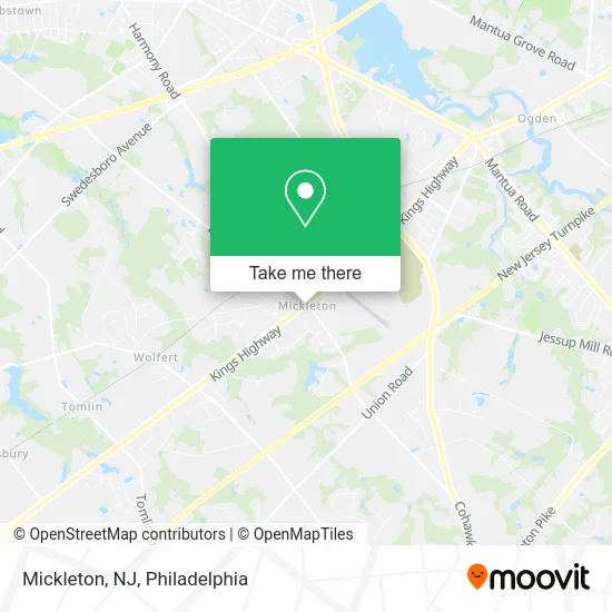 Mickleton, NJ map