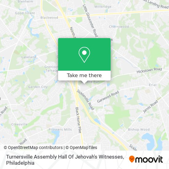 Turnersville Assembly Hall Of Jehovah's Witnesses map