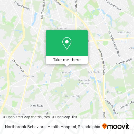 Northbrook Behavioral Health Hospital map