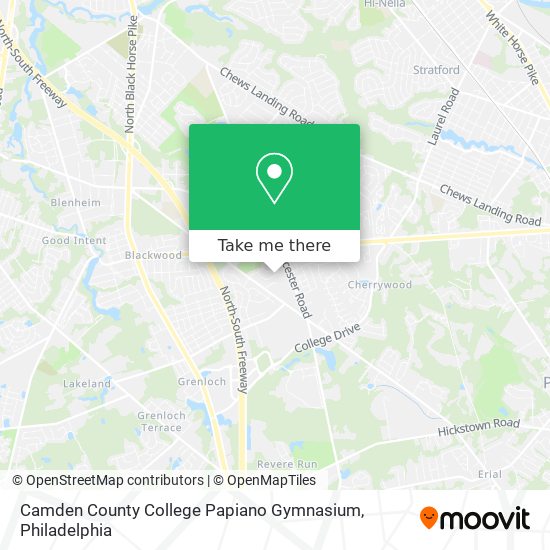 Mapa de Camden County College Papiano Gymnasium