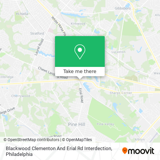Blackwood Clementon And Erial Rd Interdection map