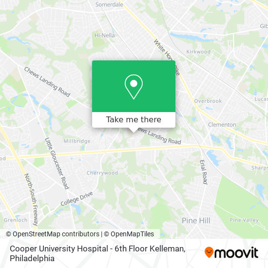 Cooper University Hospital - 6th Floor Kelleman map