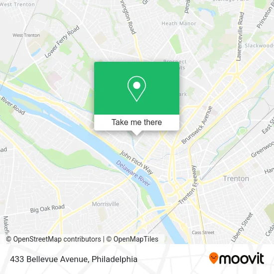 433 Bellevue Avenue map