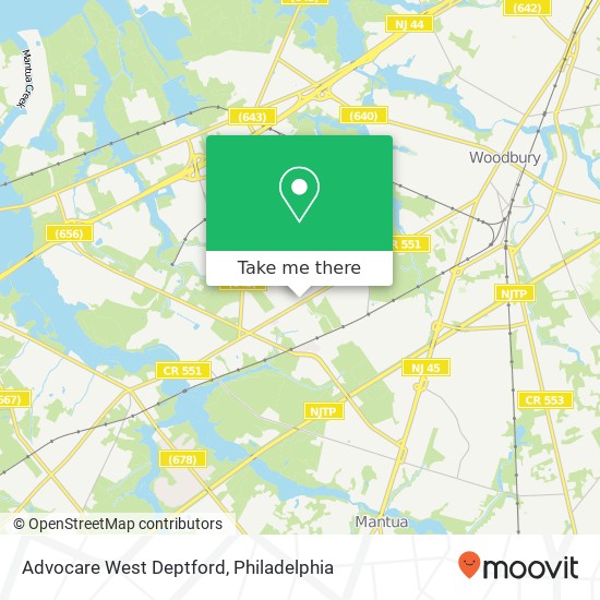 Advocare West Deptford map