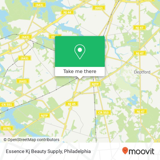 Mapa de Essence Kj Beauty Supply