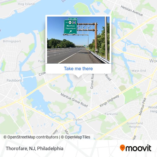 Thorofare, NJ map