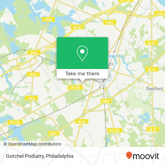 Gotchel Podiatry map