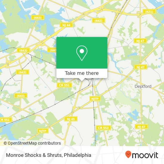 Mapa de Monroe Shocks & Shruts
