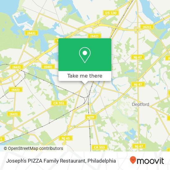 Mapa de Joseph's PIZZA Family Restaurant