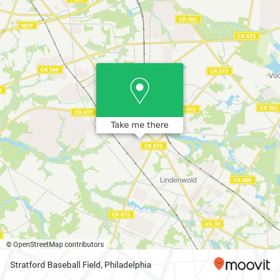 Mapa de Stratford Baseball Field