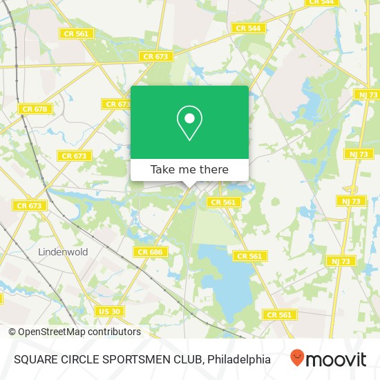 SQUARE CIRCLE SPORTSMEN CLUB map