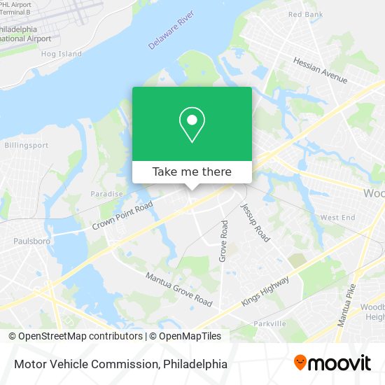 Mapa de Motor Vehicle Commission