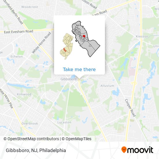 Mapa de Gibbsboro, NJ