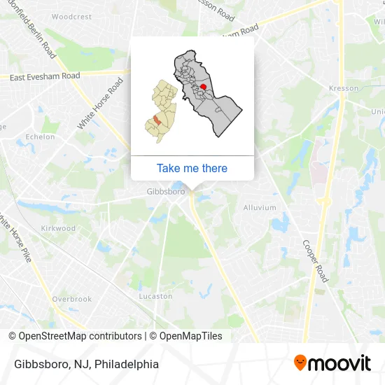 Gibbsboro, NJ map