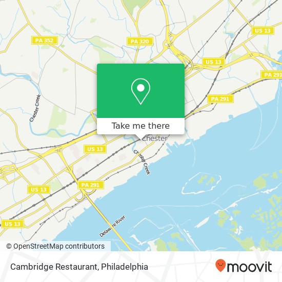 Mapa de Cambridge Restaurant