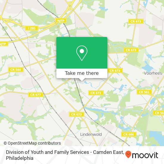 Division of Youth and Family Services - Camden East map