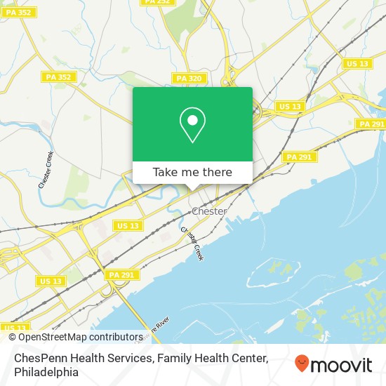 ChesPenn Health Services, Family Health Center map