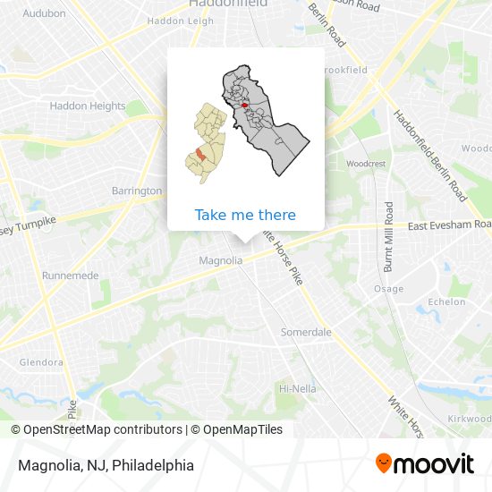 Mapa de Magnolia, NJ