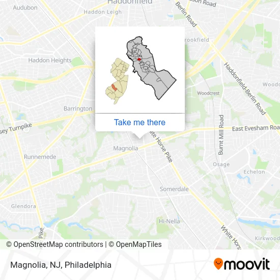Magnolia, NJ map
