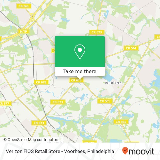 Mapa de Verizon FiOS Retail Store - Voorhees