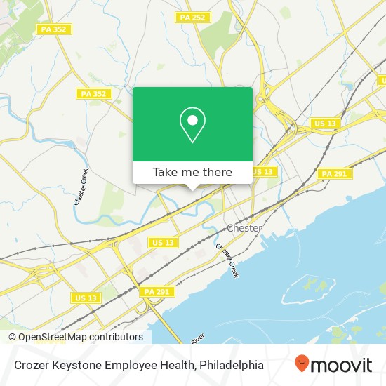 Mapa de Crozer Keystone Employee Health