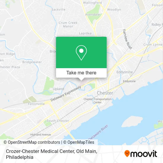 Crozer-Chester Medical Center, Old Main map