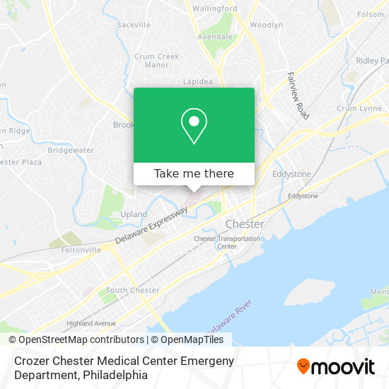 Crozer Chester Medical Center Emergeny Department map