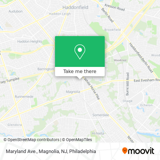 Maryland Ave., Magnolia, NJ map