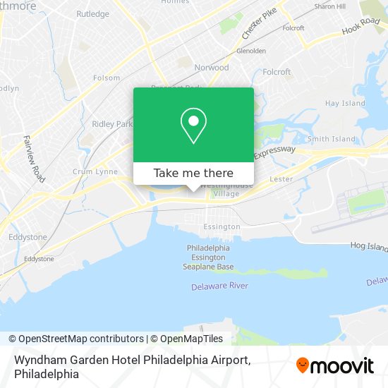 Mapa de Wyndham Garden Hotel Philadelphia Airport
