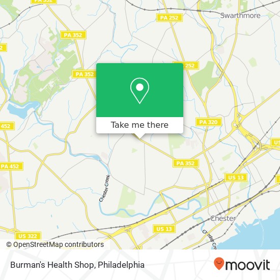 Mapa de Burman's Health Shop