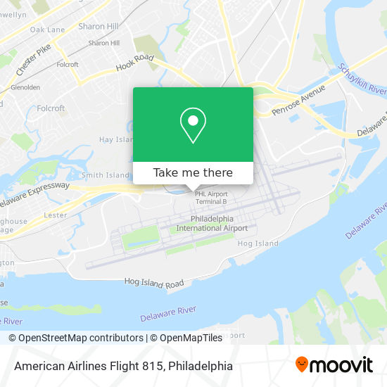 American Airlines Flight 815 map