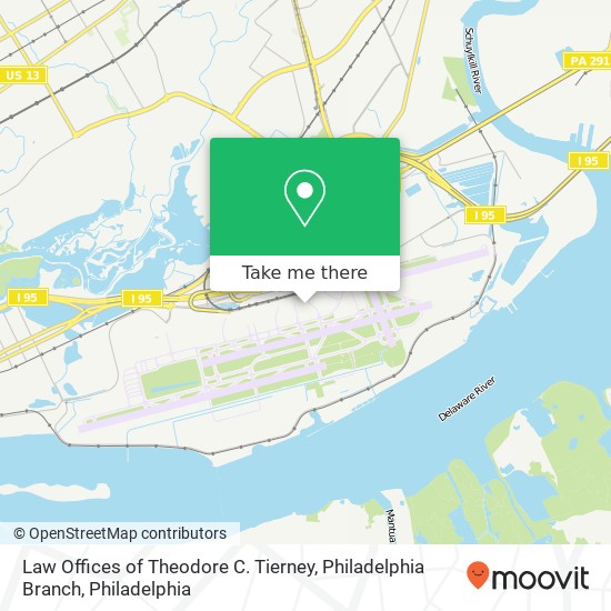 Law Offices of Theodore C. Tierney, Philadelphia Branch map