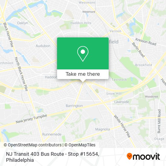 Mapa de NJ Transit 403 Bus Route -  Stop #15654