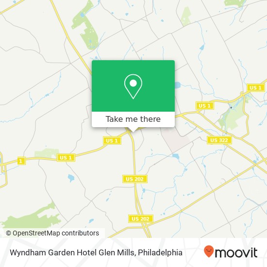 Mapa de Wyndham Garden Hotel Glen Mills