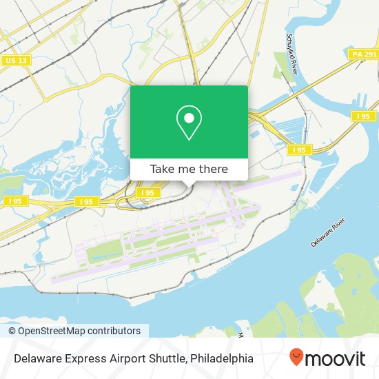 Delaware Express Airport Shuttle map