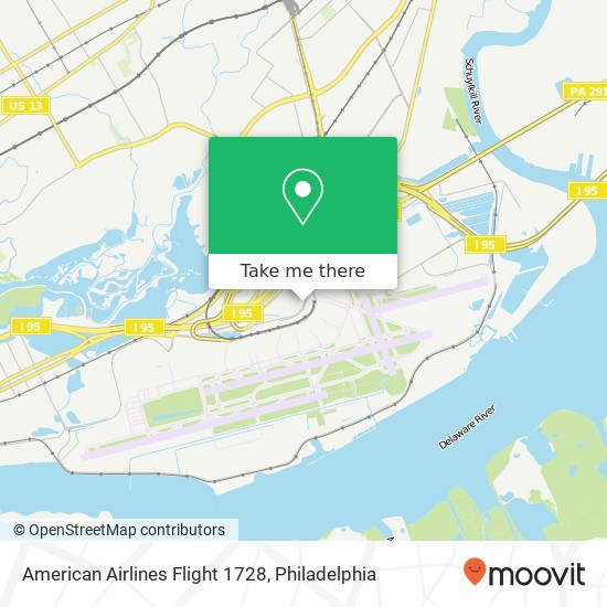 American Airlines Flight 1728 map